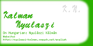 kalman nyulaszi business card